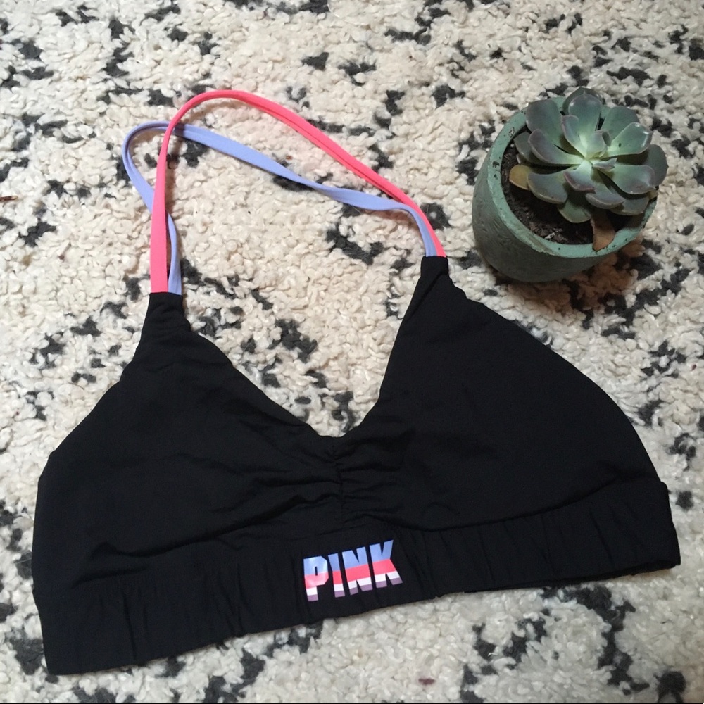 VS Pink Halter Sports Bra